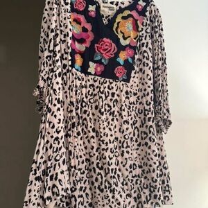 Leopard and floral women’s dress